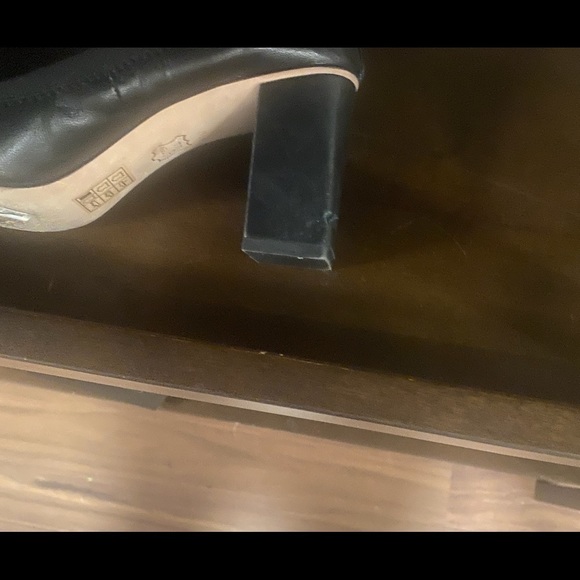 Tory Burch Black Smooth Calf Leather Pump Heel Slip On Shoes - Picture 4 of 7